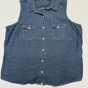 Coldwater Creek Blue Denim Tank Top